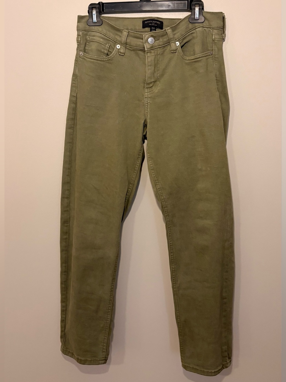 Banana Republic Women’s Olive Green Mid Rise Slim Fit Jeans